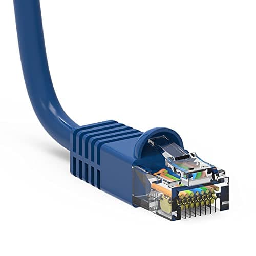 Cable Central LLC Cat 6 Ethernet Cable 75 Feet High Speed Internet Patch Cord Cat 6 with RJ45 Connector - Blue UTP Booted 75 Ft Computer Network Cable, Internet Cable, Cat 6 Cable