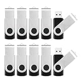 1GB USB Flash Drive 10 Pack, USB2.0 Thumb Drives Memory Stick Jump Drive with Light, Swivel USB Drive Zip Drive Bulk Flashdrive Pen Drive for Backup and Transfer, USB Storage Flash Drive Photo Stick