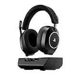 RIG R8 SPECTRE PRO HS Wireless Gaming Headset for PlayStation, PS5, PS4, PC, Mobile; Graphene Drivers, 3D Audio, Noise-Canceling Mic, Dual Wireless 2.4GHz / Bluetooth, 60-Hr Battery, RGB Charging Base