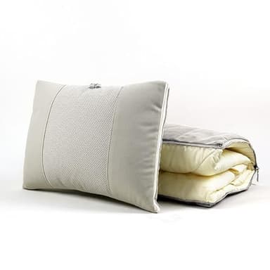 LIWDK Car Pillow Blanket for Porsche Macan EV 2024, 1 Pcs Comfortable Practical Solve Temporary Warmth Needs Resting Car Save Space Suitable All Seasons,White