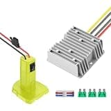 GPSIARKHAZ HFIL-Step Down Converter for Ryobi 18V Battery,DC Power Inverter Adapter DC Voltage Regulator 12V 15A 180W Voltage Converter