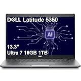 Dell Latitude 5000 5350 Business AI PC Laptop (13.3" FHD, Intel 12-Core Ultra 7 165U vPro, 16GB DDR5 RAM, 1TB SSD), Backlit KB, Fingerprint, 1080p IR Webcam, 2x Thunderbolt 4, HDMI, Win 11 Pro