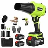 Cordless Leaf Blower, 980,000 RPM Handheld Leaf Blower with 2 X Batteries & Charger, Lightweight Leaf Blowers for Patio Cleaning, Lawn Care, Leaves, Dust - Light