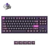 Keychron Q3 HE Wireless Custom Gaming Keyboard, 80% TKL Rapid Trigger, 2.4 GHz/Bluetooth/Wired, QMK Aluminum RGB Gateron Double-Rail Magnetic Switch PBT Keycaps for Mac Windows Linux, Purple