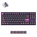 Keychron Q3 HE Wireless Custom Gaming Keyboard, 80% TKL Rapid Trigger, 2.4 GHz/Bluetooth/Wired, QMK Aluminum RGB Gateron Double-Rail Magnetic Switch PBT Keycaps for Mac Windows Linux, Purple