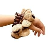 Fruit Shell Hand Bells Wrist Shaker Spiritual Relax Percussion Instruments Sound Decoration Bells Easy to Use Spiritual Relax