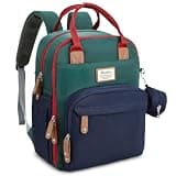 RUVALINO Baby Diaper Bag Backpack with Changing Pad, Red-Green-Blue