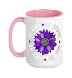 Purple Be-x4 Purple Graphic Ceramic Mug, Pink/White, 15oz