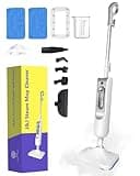 6 IN 1 Steam Mop for Floor Cleaning, Effortless Ergonomic Design Handheld Steam Cleaner, Floor Steamer for Hardwood and Tile, 1500W High Power, 16.4ft Cord, 400Ml XL Tank, 2 Washable Pad