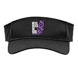 Lupus Awareness Purple Ribbon Butterflies Sport Sun Visor, Adult, One Size, Black