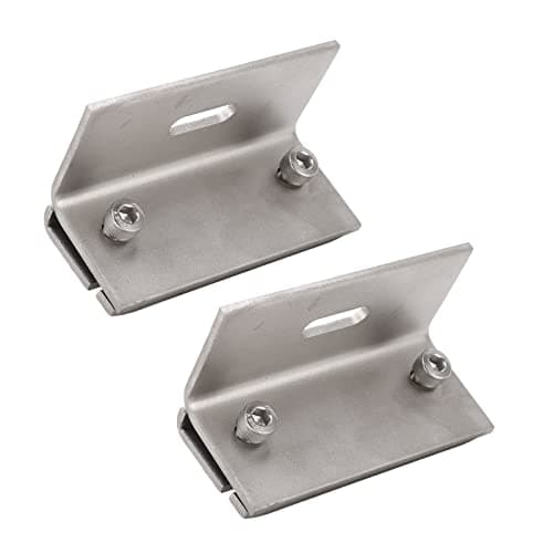 Wisecoco 2Pcs Solar Panel Clamp, Solar Panel Locking Clamps Aluminum Alloy Solar Fixture Solar Mid Clamp Mounting Bracket System Kit for Grid Solar Panel System