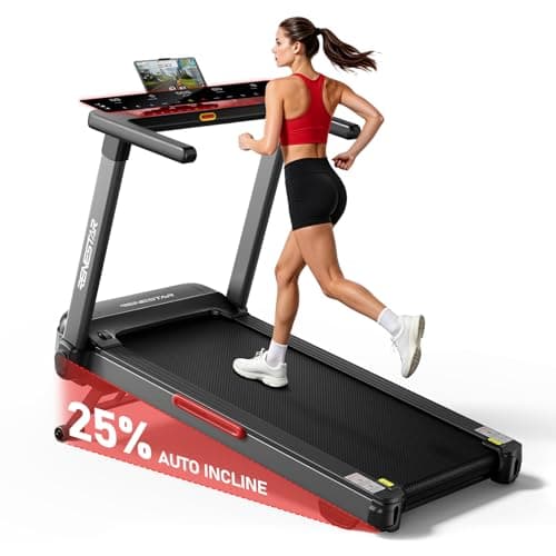 Treadmills for Home with 25% Auto Incline - 3.5HP Office Home Treadmills for Running Jogging Walking, Extra Large LED Touchscreen, 8.5MPH Max Speed, 300LBS Capacity