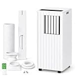 GarveeLife Portable Air Conditioners, 8,000 BTU for Rooms Up to 350 Sq.ft., Smart Compact AC Unit with Cooling, Dehumidifier, Fan, Remote Control and Window Kit, White