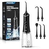 Maynovia Water Flosser for Teeth, Cordless Water Pick Oral Irrigator with U-Shaped Tip, 12 Adjustable Levels, 300ML Rechargeable Portable Dental Flosser for Braces & Travel