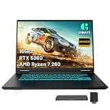 GIGABYTE Gaming A16 3VH 16" WUXGA 165Hz Gaming Laptop, AMD Ryzen 7 260, 32GB DDR5, 2TB Storage(1TB SSD+1TB Docking Station Set), GeForce RTX 5060 8GB GDDR7, RGB Backlit Keyboard, Win 11, Black