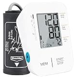 Blood Pressure Monitor Upper Arm Blood Pressure Cuff for Home Use Clinically Validated with Large LCD Dual User Memory Adjustable Cuff 8.7-15.7 Inch Fast Reading Includes Storage Bag, White