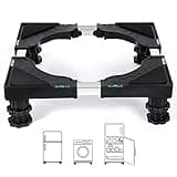Nefish Mini Fridge Stand Universal Raised Base Adjustable Refrigerator Stands with 4 Strong Feet Washing Machine Pedestal Multi-Functional Bases for Dryer (Black)