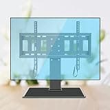 TV Bracket, Table Top TV Stand, TV Stand Mount with 50° Left/Right Rotation, Tabletop TV Base Fits 50-80 Inch TVs, Desktop Use/Wall-Mounted Use TV Mount TV Stand