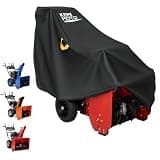 KEMIMOTO 600D Waterproof Snow Blower Cover, Snowblower Cover with Reflective Strap & Hanging Loop, Universal Fit for 1 & 2 Stage Snow Throwers, Compatible with Ariens, Ego, Cub Cadet, Craftsman, Toro