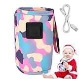 Portable Bottle Warmer,Three-speed Temperature Adjustable USB Travel Milk Heat Keeper - Nursing Bottle Warmer Pouch for Driving Camping, Travel Care