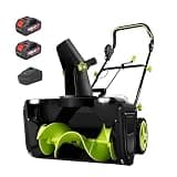 Electric Snow Blower, 40V Lithium Battery, 20in Shovel, Throwing Distance 25ft, Dual LED Lights, 3500W Brushless Motor