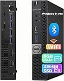 Dell Optiplex 7050 Mini Desktop, Windows 11 Pro, Intel Core i5-7500T 4-Core 2.70GHz, 8GB DDR4 RAM, 256GB SSD, USB WiFi, USB BT(Renewed)