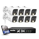 ANNKE 8CH 3K Security Camera System with Smart Dual Light, 8 Channel Surveillance AI DVR with Human/Vehicle Detection, 8x 5MP (2960 * 1665) CCTV Analog Cams with Mic, IP67, Color Night Vision, 2TB HDD
