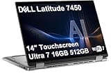 Dell Latitude 7450 7000 2-in-1 Business AI Laptop (14" FHD+ Touch, Intel Ultra 7 165U (> i7-1365U), 16GB DDR5, 512GB SSD), IR Webcam, Fingerprint, Thunderbolt 4, Win 11 Pro, Prev-Gen Pro 14 Plus