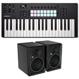 Novation Launchkey 37 MK4 MIDI Keyboard Controller Bundle with Mackie CR5BT Bluetooth Monitors — 16 Aftertouch Pads, Chord and Scale Modes, 100W Pair for Music Production, Beat Making, Streaming