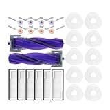 ZZDKAVHSU Compatible with Narwal Freo X Ultra / J4 / J4 Lite Robot Vacuum Spare Parts Main Side Brushes Mop Cloths HEPA Filters Accessories(White)