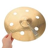 LRXIYODE Alloy Effect Crash Cymbal with Holes for Hand Percussion Material for Drum and Live Performances