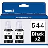 VERITASK T544 544 Black Ink Refill Bottles Replacement for Eps T544120-2P 544 Ink Refill Bottles Compatible with L1210 L1250 L3110 L3150 L3210 L3250 L5190 L5290 Printers