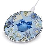 Ball Blue Bow Flower Collage Aesthetic Wireless Charger Magnetic Phone Induction Charger 10w Fast Wireless Charging Station Compatible with iPhone 17 16 15 14 13 12 Pro Max Samsung Galaxy S25 S24 S23