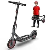 Werhy Kids Electric Scooter, 350W Motor, 19 Mph Speed & 15 Miles Range, 8.5" Solid Tires, Lightweight Foldable Scooter with Dual Braking System, Max Load 265LBS