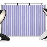 Purple Striped Backdrop 10x8ft Farmhouse Stripes Modern Vintage Photography Backdrop Fabric Photoshoot Background Tapestry Banner for Birthday Baby Shower Decoration Party Video Photo Studio Props