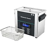 POCDOKYZ Ultrasonic Cleaner 40kHz with Degassing Function, Adjustable Timer 0-60 Min and Temperature RT-100°C, for Jewelry, Metal Parts, Eyeglasses, 2L