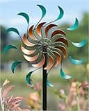 Cyan Oasis Wind Spinners Outdoor - Metal Windmill for Yard, Garden Spinners with Stake, Yard Art, Ideal Lovely Gift for Family Friends(13'' W x 54'' H)