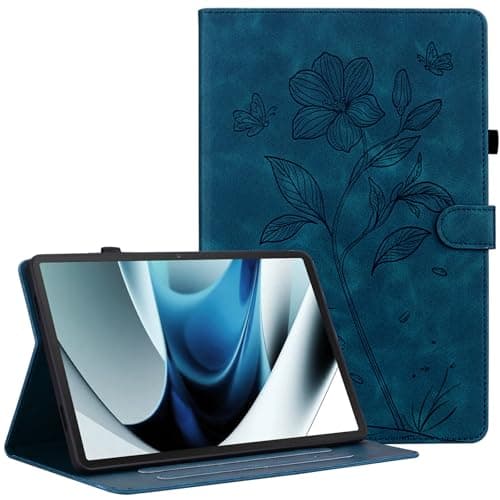 KEFBWAO Case for iPad 9th Generation (2021) / 8th Generation (2020) / 7th Gen (2019) 10.2 Inch, Auto Wake/Sleep Multi-Angle Viewing Protective Cover with Pencil Holder, Navy Blue