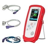 Handheld Pulse Oximeter Family Kit, Pulse Oximeter with Adult/Kid/Infant Probes, Accurate SpO2 Monitoring, Nighttime Continuous Oxygen Monitoring, Oximeter with Alarm Limits Audible & Visual Alerts