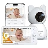 ieGeek Baby Monitor with 5" HD Screen, 2K Camera & Night Vision – WiFi/No-WiFi Dual Mode, PTZ, Cry/Motion Detection, 2-Way Audio, Temp/Humidity Sensor, Auto Tracking, Secure App & Remote Contro