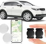 GPS Tracker for Vehicles, No Subscription or SIM Required, Hidden Vehicle Locator, Magnetic Waterproof GPS Tracker, Accurate Tracking, 365-Day Battery Life, iOS Only (2PCS, Black)