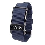 Omquot Advanced Smart Bracelet Fitness Tracker with Multi Sport Modes for Active Lifestyle Aluminum Alloy IP68 Waterproof (Black Blue)