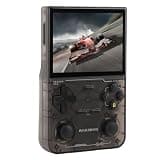 Cosiki Real Spring Four Plate LR Gaming Console, 3.5 Inch HD Screen, Dual Joystick Handheld Game Player, Support 128G Memory Card, Emulator Games for CPS1, CPS2, CPS3FBA (Black)