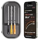 CHEF iQ Sense | Smart Wireless Meat Thermometer | 3 Ultra-Thin Probes | WiFi Unlimited Range | 1000°F Heat Safe | 5 Sensors | BBQ, Grill, Oven, Smoker, Air Fryer | Gen3