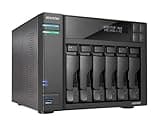 Asustor Lockerstor 6 Gen2 AS6706T - 6 Bay NAS, Intel Quad-Core CPU, 4X M.2 NVMe Slots, Upgradable Dual 2.5GbE, 8GB DDR4 RAM, HDMI, Content Creators, Hybrid Storage, Network Attached Storage (Diskless)