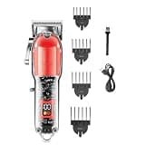 RASRGTRQ Mens Hair Professional Barber Clipper Cordless Trimmer Beard Trimer for Men Electric Cutting Adjustable Haircut Machine Set