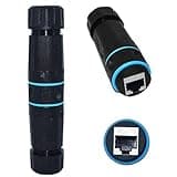 2PCS CAT6 Waterproof RJ45 Coupler Short Profile, Shielded Ethernet LAN Cable Extender for CAT6/CAT5E/CAT5 Network Cable(3.3inch,IP68 Waterproof)