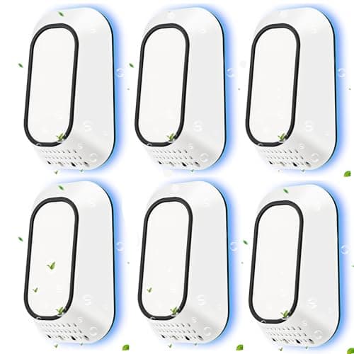 6Pack Negative Ion Air Purifier Plug in,Ionic Air Ionizer for Home Bedroom Office,Mini Air Purifier for Pets Smoke Dust,Ultra Quiet <20dB Low Energy 2W, Small Mini Air Freshener