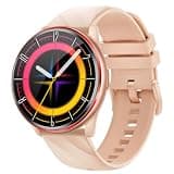 KT77 Smart Watch with Bluetooth Calling, Heart Rate Monitor, Pedometer, Sleep and Stress Tracking, Deep Waterproof (Golden)