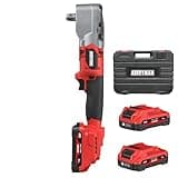 Alloyman 20V Brushless Right Angle Impact Wrench, 207 Ft-lbs(280N.M),1/2'' High Torque Cordless Power Tool with 2×2.0Ah Batteries, LED Light, 2-Speed Control, Compact 90° Design for Tight Spaces